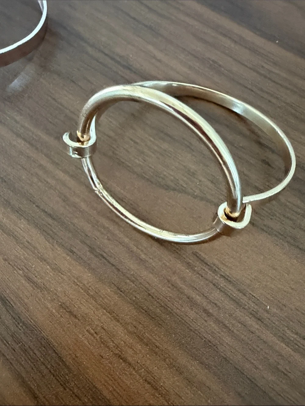 Gold-Tone Hoop Women's Bangle and Rose Gold Hoop Bangle